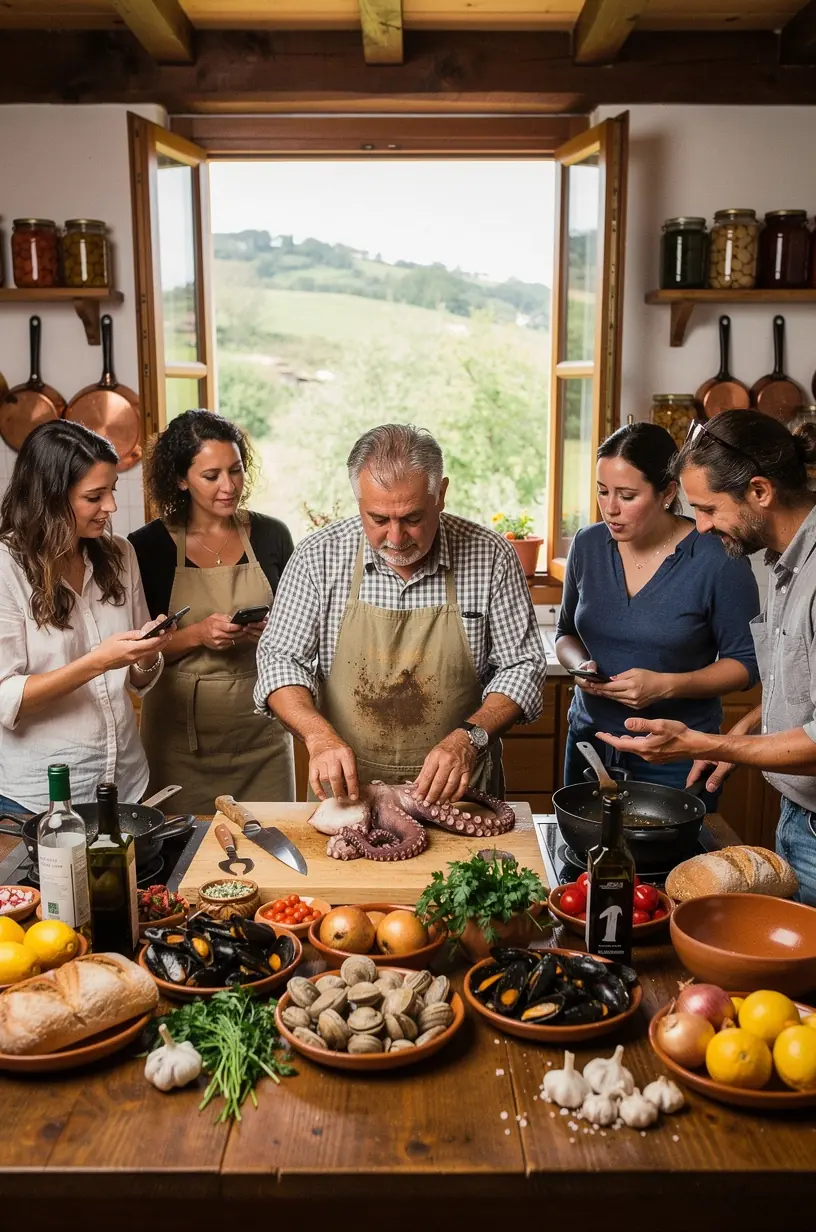Platos típicos de diferentes regiones de España presentados en una mesa para degustación.